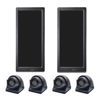 SeemeTech Moniteur de rétroviseur de bus 12,3 pouces LCD 1080P AI 4G WIFI GPS BSD Double caméra Carte TF Aide à la marche arrière pour la conduite à distance