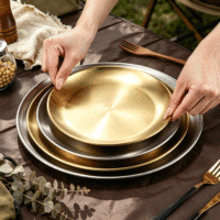 Plateau minimaliste en acier inoxydable de style coréen pour barbecue, idéal pour la restauration et les banquets – Fournisseur FLEY