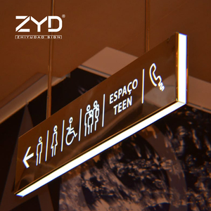 Letrero Moderno para Entrada <span class=keywords><strong>de</strong></span> Hotel y Parada <span class=keywords><strong>de</strong></span> Autobús, <span class=keywords><strong>de</strong></span> Acero Inoxidable con Iluminación LED - Product Image 1