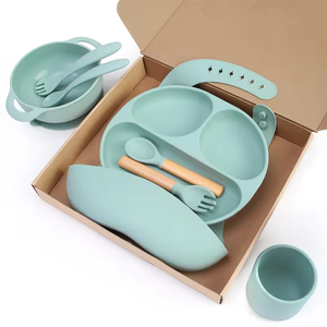 2 in 1 Silikon Lätzchen Löffel Schüssel und Snack Drink Cup Deckel mit Strohhalm für Kinder Baby Geschirr Set Zubehör Fütterung szeit - Product Image 5