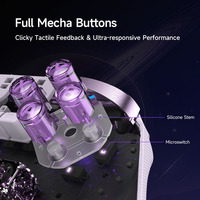 Manette de jeu sans fil D10 BT TMR Stick Joystick compatible avec PC/NS/TV/Téléphone/Steam, taux de polling de 1000 Hz