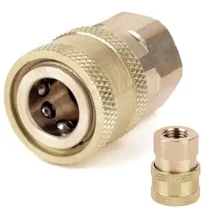 1/4 Quick Connector M14*1.5 Female Replacement Spare Connector Washing Adapter Stainless-Steel Pair Pressure Washer