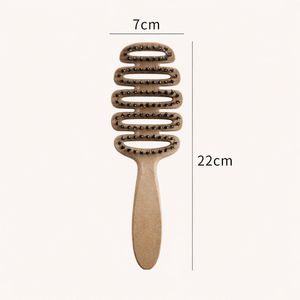 Al por mayor Peine para el cabello de cerdas de jabalí Pinecone, para volumen en las raíces, masaje del cuero cabelludo, peine de púas desenredante, cepillo para el cabello viral para mujer - Product Image 2