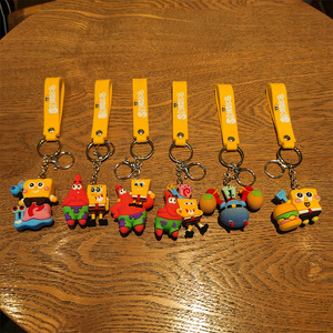 Portachiavi in Silicone <span class=keywords><strong>di</strong></span> <span class=keywords><strong>SpongeBob</strong></span>, Ciondolo Cartoon Carino, Ornamenti per Macchine, Regalo per Fidanzate, Piccoli Regali - Product Image 2