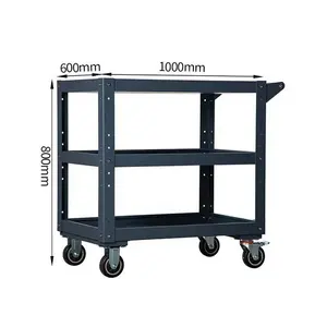 Heavy-Duty Tool Truck For Outdoor Use, Movable Large Capacity Workshop Safe And Stable Three-Layer Maintenance And Storage Cart