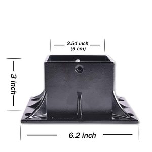 JH-Mech Wholesale Price 4x4 <strong>Wood</strong> Fence <strong>Post</strong> Anchor Base Steel Black Powder Coated Fence <strong>Post</strong> Base - Product Image 3
