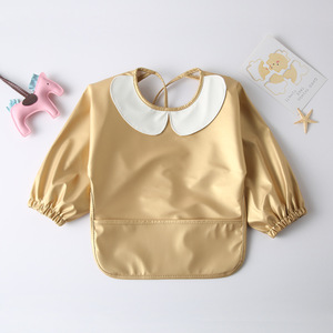 BSCI Custom Logo Tag a maniche lunghe Smock abbigliamento bambino alimentazione <span class=keywords><strong>grembiule</strong></span> bavaglino impermeabile <span class=keywords><strong>grembiule</strong></span> bambino - Product Image 5