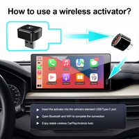 Adaptateur USB sans fil 2-en-1 CarPlay Android Auto BT5.4 Wi-Fi double bande connexion automatique pour autoradio OEM avec CarPlay filaire