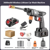 Lave-voiture électrique sans fil 21V Pistolet de pulvérisation d'eau à batterie au lithium portable haute pression pour le nettoyage sans fil