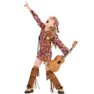 Disfraces y Faldas de Estilo Hippie Retro de los 70 para Niñas, Inspirados en Películas y Series de TV, para Halloween, Carnaval, Actuaciones Escénicas, Venta al Por Mayor - Product Image 2