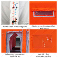 Structure de déploiement rapide de haute qualité et tentes de décontamination gonflables portables Tentes Airtube d'hôpital de terrain Tentes de douche