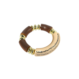 Fashion <b>Beaded</b> <b>Bracelet</b> 316L Stainless Steel PVD <b>Gold</b> Plating Sustainable Resistant - Product Image 2
