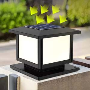 Lampe solaire à <span class=keywords><strong>LED</strong></span> carrée <span class=keywords><strong>pour</strong></span> poteau, en aluminium et acrylique, style nordique, <span class=keywords><strong>pour</strong></span> villa, jardin, <span class=keywords><strong>portail</strong></span>, pilier, paysage, décorative, étanche - Product Image 4