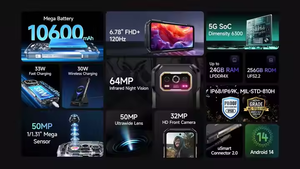 <span class=keywords><strong>Ulefone</strong></span> <span class=keywords><strong>Armor</strong></span> สมาร์ทโฟน27 <span class=keywords><strong>Pro</strong></span> 5G, สมาร์ทโฟนแปดคอร์ทนทาน + 256GB 50MP แสดงผล120Hz 10600mAh กันน้ำสำหรับเล่นเกมแอนดรอยด์14 - Product Image 5