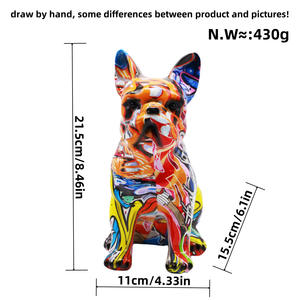 รูปปั้<span class=keywords><strong>น</strong></span>ประติมากรรมระดับไฮเอ<span class=keywords><strong>น</strong></span>ด์ขายส่ง รูปปั้<span class=keywords><strong>น</strong></span>เรซิ่นหรูหราสไตล์นอ<span class=keywords><strong>ร์</strong></span>ดิกสำหรับตกแต่งบ้า<span class=keywords><strong>น</strong></span> - รูปปั้<span class=keywords><strong>น</strong></span>สุ<span class=keywords><strong>น</strong></span>ัขลายกราฟฟิตีหลากสี - Product Image 5
