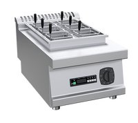 Cuiseur à pâtes commercial de comptoir en acier inoxydable, cuiseur à pâtes électrique à induction avec 6 paniers pour restaurant