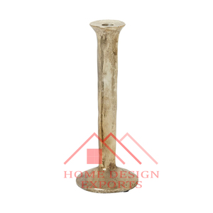 2025 Venta caliente portavelas de lujo para decoración de boda soporte votivo de luz en T en forma de media luna en acabado plateado - Product Image 5