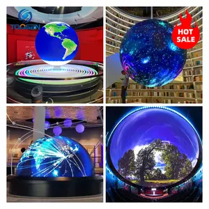 شاشة كروية Toosen على شكل الكرة الأرضية قطرها 0.3 متر 0.4 متر 0.5 متر 0.8 متر، عرض كروي LED فيديو للحائط، متوفر في المخزون من المصنع