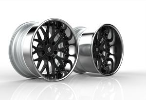 Weiya <span class=keywords><strong>BR</strong></span> Wheels espejo pulido labio brillo negro centro disco 3 piezas forjadas para ruedas coche de rendimiento - Product Image 2