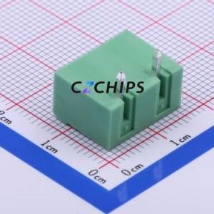 DB2ERC-7.62-2P-GN Plug-in Terminal Block Bent Lead Through Hole,P=7.62mm Board-to-Board / Socket - Closed 1x2P 7.62mm Green - Product Image 2