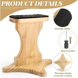 Équipement d'entraînement d'équilibre en bois pour adultes, équipement d'entraînement de la force du tronc, surface antidérapante, design moderne, construction en bois massif - Product Image 2