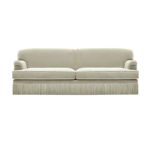 Canapés en velours vert vintage classiques en gros OEM avec franges sous les pompons, meubles de salle de réception pour mariage, canapé pour restaurant - Product Image 3