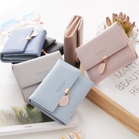 Dompet PU Multifungsi Anti Air Motif Daun, Tempat Kartu & Uang Koin, Cocok untuk Aktivitas Luar Ruangan, Laris Terjual