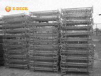 Conteneurs empilables en acier pour bouteilles de champagne, capacité de 800 kg, 4 niveaux, pliables