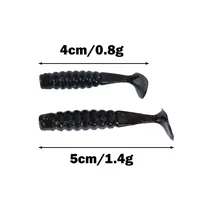 Mini leurres de pêche en silicone, appâts souples en caoutchouc, ver souple, 4cm/5cm, 1 OUTKIT 10 pièces/lot