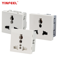 Prise de courant universelle encastrable 10A 250V à fixation rapide pour armoire, bureau, station de charge, hôtel, mur
