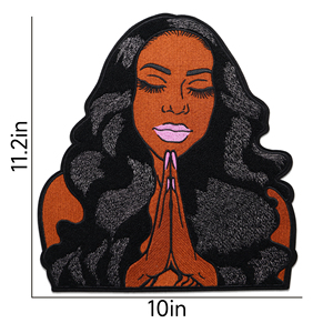 Hot Bán Thêu Vá Tùy Chỉnh Thiết Kế Quần Áo Trucker Hat Thấp Moq Sắt Trên Phim Hoạt Hình Cô Gái Màu Đen Thêu Các Bản Vá Lỗi Tùy Chỉnh - Product Image 6