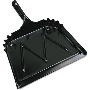 Recogedor de Polvo de Metal Negro de Acero Calibre 20 Boardwalk, 12 x 14 Pulgadas, Mango de 2 Pulgadas con Palo de Escoba de Hierro para Uso en el Hogar y Jardín, 12 Unidades por Caja - Product Image 2