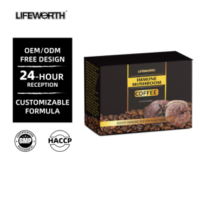 Café Lifeworth <span class=keywords><strong>con</strong></span> Extracto de Cordyceps y <span class=keywords><strong>Ganoderma</strong></span>, Café Instantáneo <span class=keywords><strong>con</strong></span> Extracto Herbal, Café Arábica <span class=keywords><strong>con</strong></span> Hongos para la Salud - Product Image 1