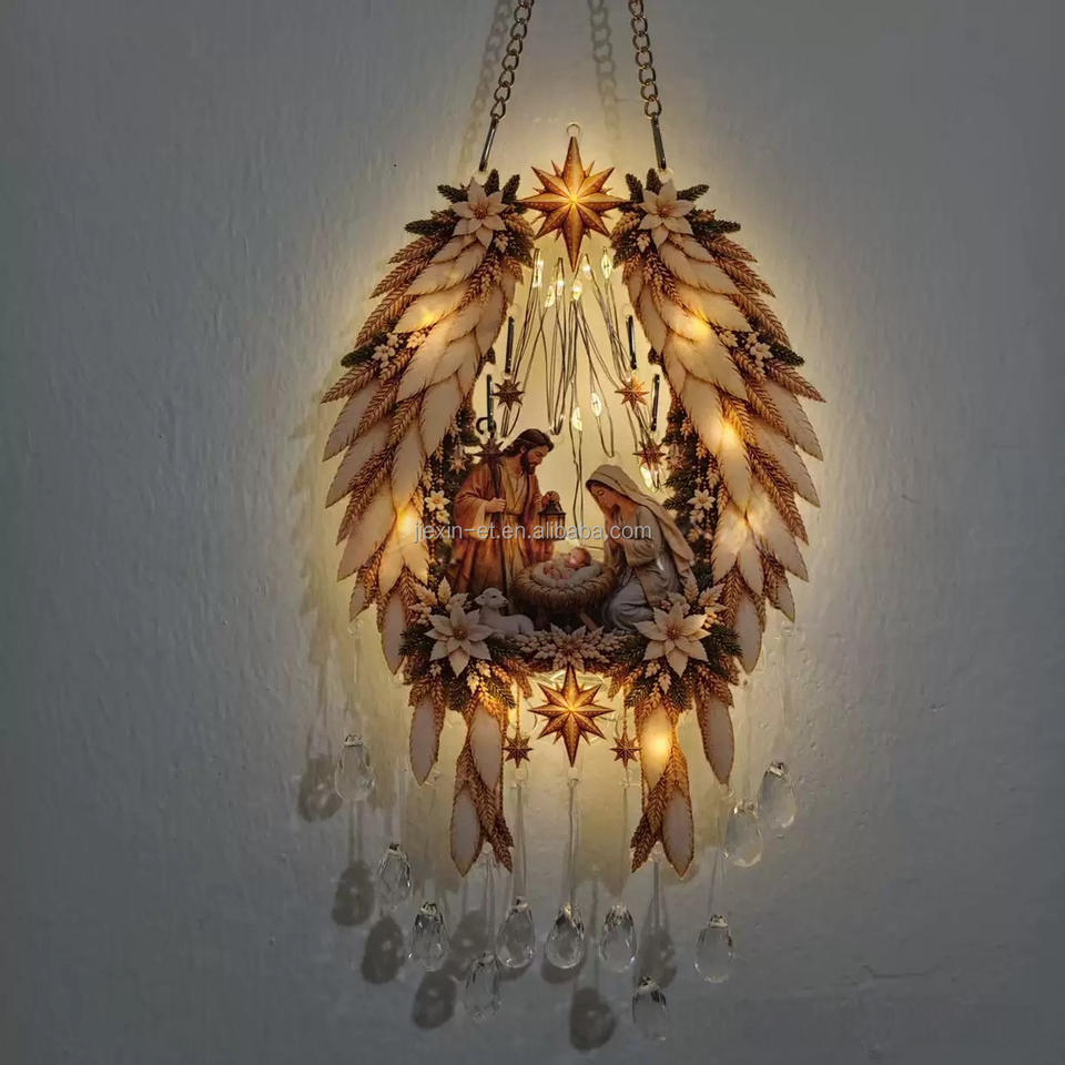 Holiday Wall Decor Christmas Angel Light LED Starfall Wall Light Star ...