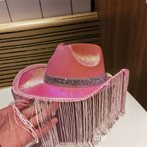 Sombrero de Jazz Estilo Vaquero Occidental de Invierno, Nuevo Diseño, con Borlas y Serigrafía, para Promoción, Actuaciones, Decoración, Escenarios y Festivales - Product Image 1