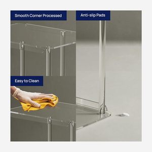 Étagère de présentation en acrylique transparente personnalisée, directement de l'usine, <span class=keywords><strong>pour</strong></span> salon, salle de bain, bureau, mobilier de maison - Product Image 4
