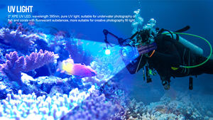 TrustFire DF35 подводный фонарик для подводного плавания 2350LM красный ультрафиолетовый фонарик для фотосъемки видео фонарик - Product Image 3