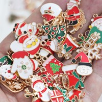 Accessoire de Noël en émail goutte d'huile, Pendentif pour sapin de Noël, Accessoire pour bracelet, collier, boucles d'oreilles, Ornement de Noël, Cadeau de Noël