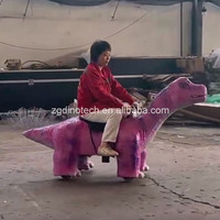 Eğlence Parkı için Çizgi Film Brachiosaurus Robotlu Binilebilir Araba veya İnteraktif Animatronik Dinozorlu Binilebilir Scooter
