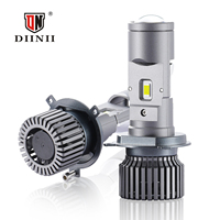 Diinii T1-H4 Faro LED de Proyector de Aluminio Súper Brillante de 100W 10000LM IP67 Impermeable de 12V con Ventilador Silencioso de Alta Velocidad Universal