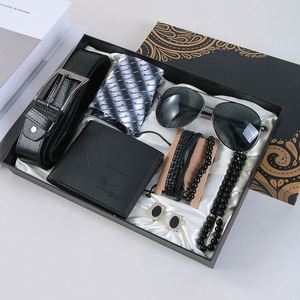 Elegante Set Regalo per <span class=keywords><strong>Uomo</strong></span> con Logo Personalizzato, Multiuso, in Pelle, Confezione Regalo per <span class=keywords><strong>San</strong></span> <span class=keywords><strong>Valentino</strong></span>, Set di Orologi - Product Image 5