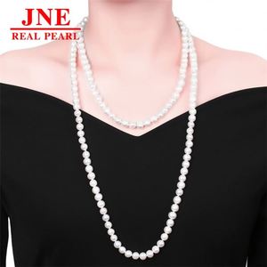 Natural Pearl Necklace White Round Pearl Necklace Mother's Day Gift for <strong>Elders</strong> - Product Image 3