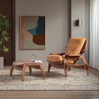 Fauteuil moderne de bureau à domicile Chaise de loisirs en bois massif Design rétro ancien pour salle à manger Balcon Lecture Salle d'exposition Utilisation