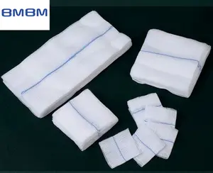 Medical PP absorbent compress sterile gauze with detectable x ray threads for hospital
