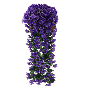 Guirlande artificielle d'hortensias en soie, plante suspendue pour décoration murale, mariage, balcon, fenêtre, 18 têtes, violet, rose, magenta - Product Image 5