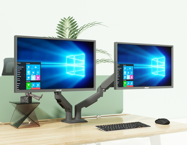 OMNI Dual Arm Monitor Mount with Swivel Tilt Rotation Extension