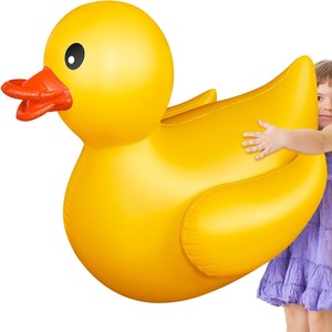 อุปกรณ์ PVC สำหรับเด็กรูปเป็ดลอยสระขนาดใหญ่สีม่วง - Product Image 2