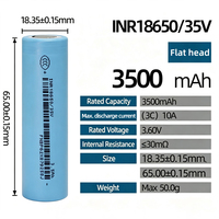 Cellules de batterie cylindriques rechargeables au lithium-ion 18650 3,7 V 3500 mAh 35 V 10,2 A pour pack de batteries au lithium
