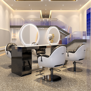 Muebles para Salón de Belleza y <span class=keywords><strong>Barber</strong></span>ía, Mesa de Espejo Brillante para Mujeres, Hecha de Vidrio - Product Image 6
