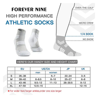 Chaussettes de course personnalisées Coolmax Athletic Sport Quarter Running Socks LycraCompression Running Socks